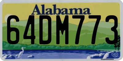 AL license plate 64DM773