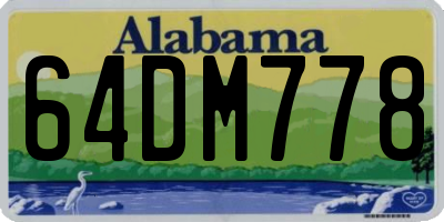 AL license plate 64DM778