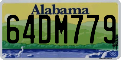 AL license plate 64DM779
