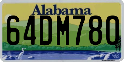 AL license plate 64DM780
