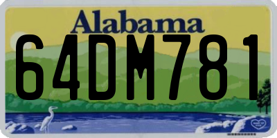 AL license plate 64DM781