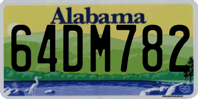 AL license plate 64DM782
