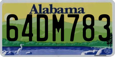 AL license plate 64DM783