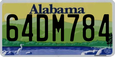AL license plate 64DM784
