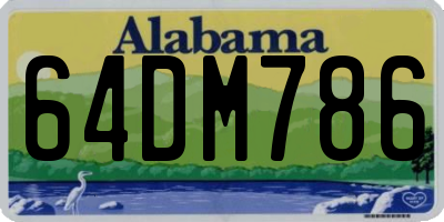 AL license plate 64DM786