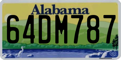 AL license plate 64DM787