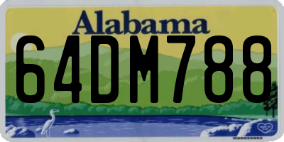 AL license plate 64DM788