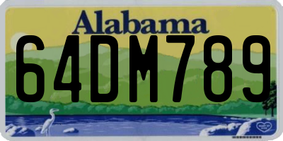 AL license plate 64DM789