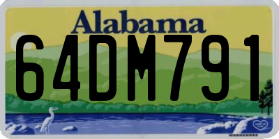 AL license plate 64DM791
