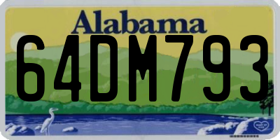 AL license plate 64DM793