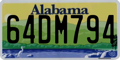 AL license plate 64DM794