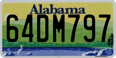 AL license plate 64DM797