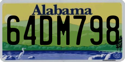 AL license plate 64DM798