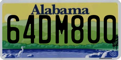 AL license plate 64DM800