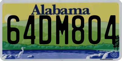 AL license plate 64DM804