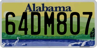 AL license plate 64DM807