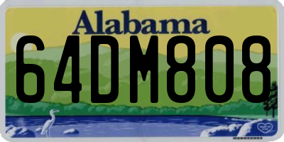 AL license plate 64DM808