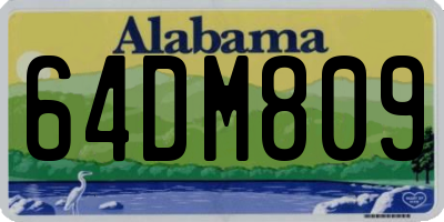 AL license plate 64DM809
