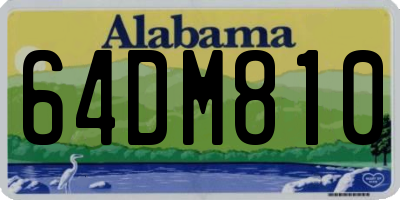 AL license plate 64DM810