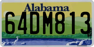 AL license plate 64DM813