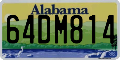 AL license plate 64DM814
