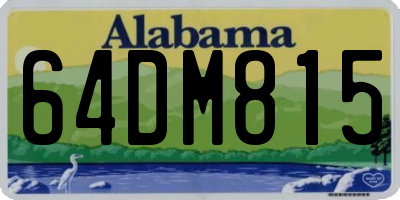 AL license plate 64DM815