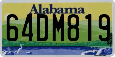 AL license plate 64DM819