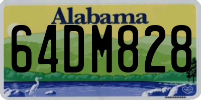 AL license plate 64DM828