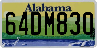 AL license plate 64DM830