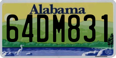 AL license plate 64DM831