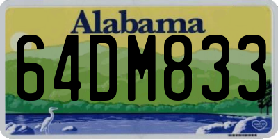 AL license plate 64DM833