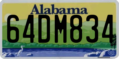 AL license plate 64DM834