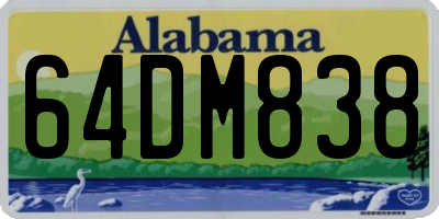 AL license plate 64DM838