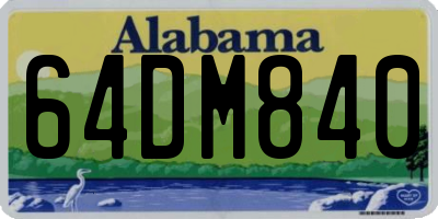 AL license plate 64DM840