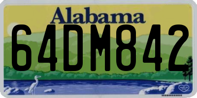 AL license plate 64DM842