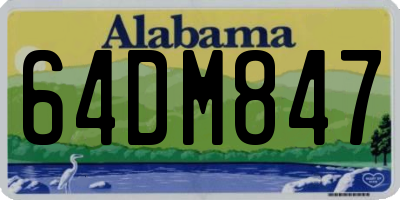 AL license plate 64DM847