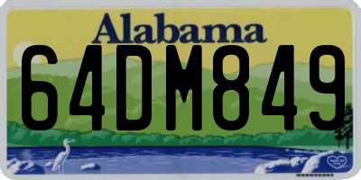 AL license plate 64DM849