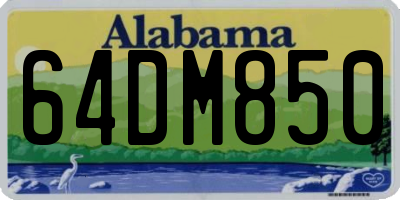 AL license plate 64DM850