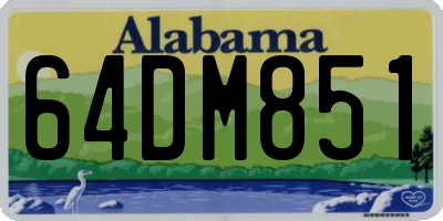 AL license plate 64DM851