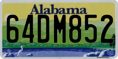 AL license plate 64DM852