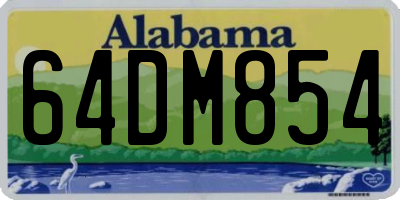 AL license plate 64DM854
