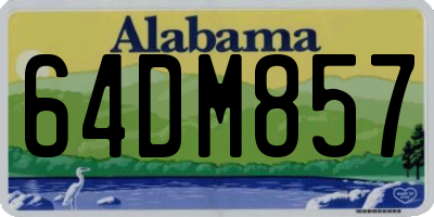 AL license plate 64DM857