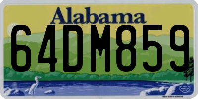 AL license plate 64DM859