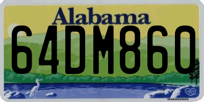 AL license plate 64DM860