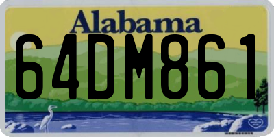 AL license plate 64DM861
