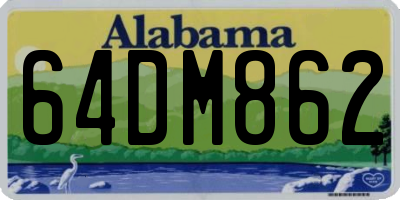 AL license plate 64DM862