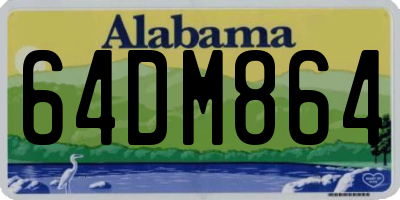 AL license plate 64DM864