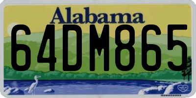 AL license plate 64DM865