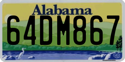 AL license plate 64DM867