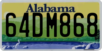AL license plate 64DM868